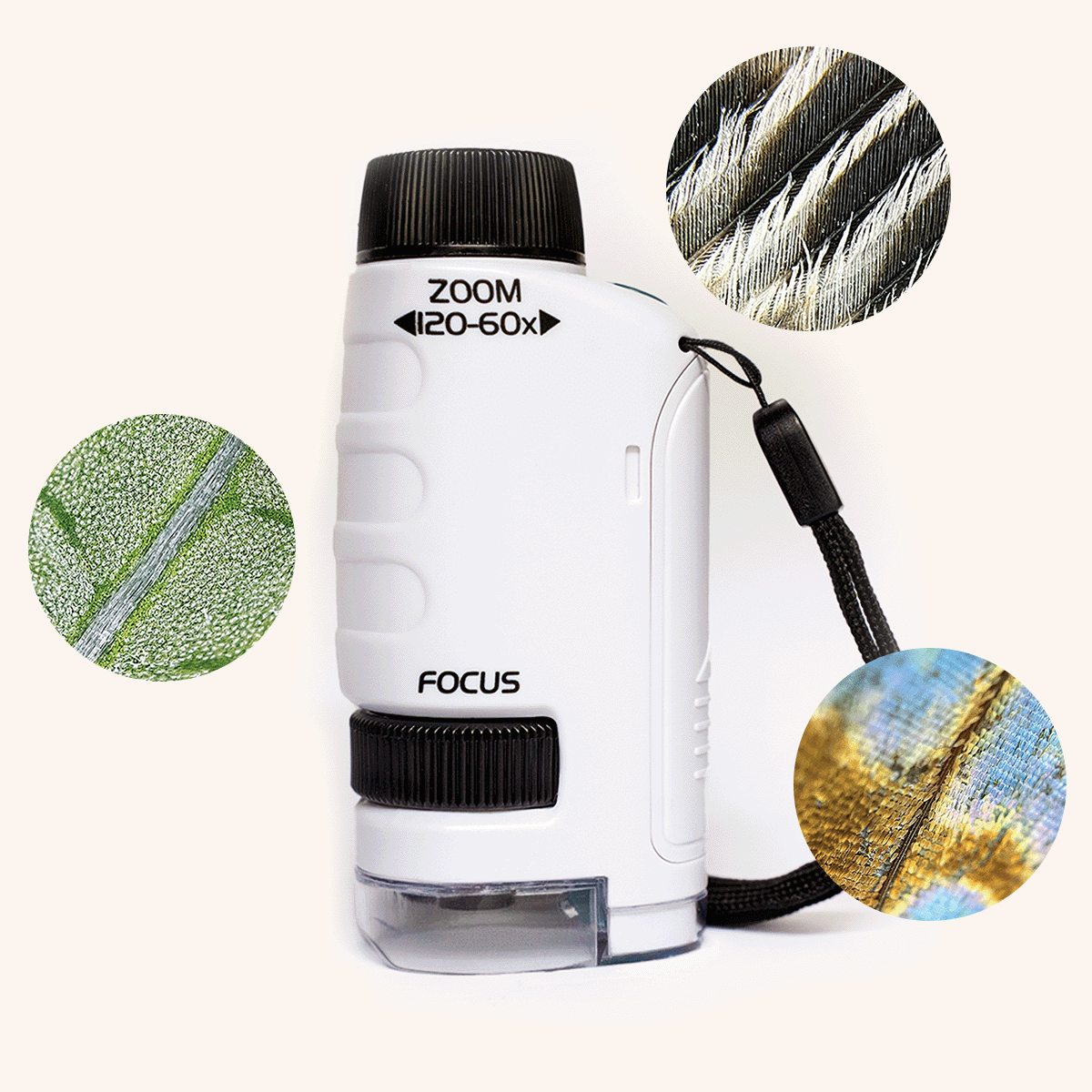 Pocket microscope the WonderScope 120x zoom